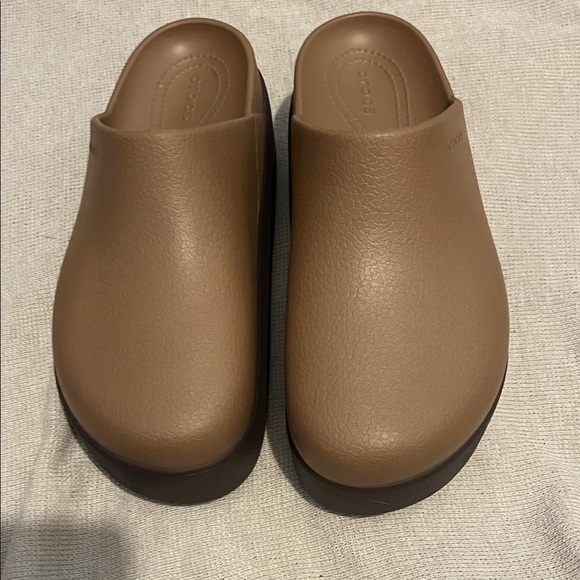 CROCS Women's Brown Platform Mules - Picture 4 of 4